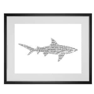 Personalised Shark Word Art Print