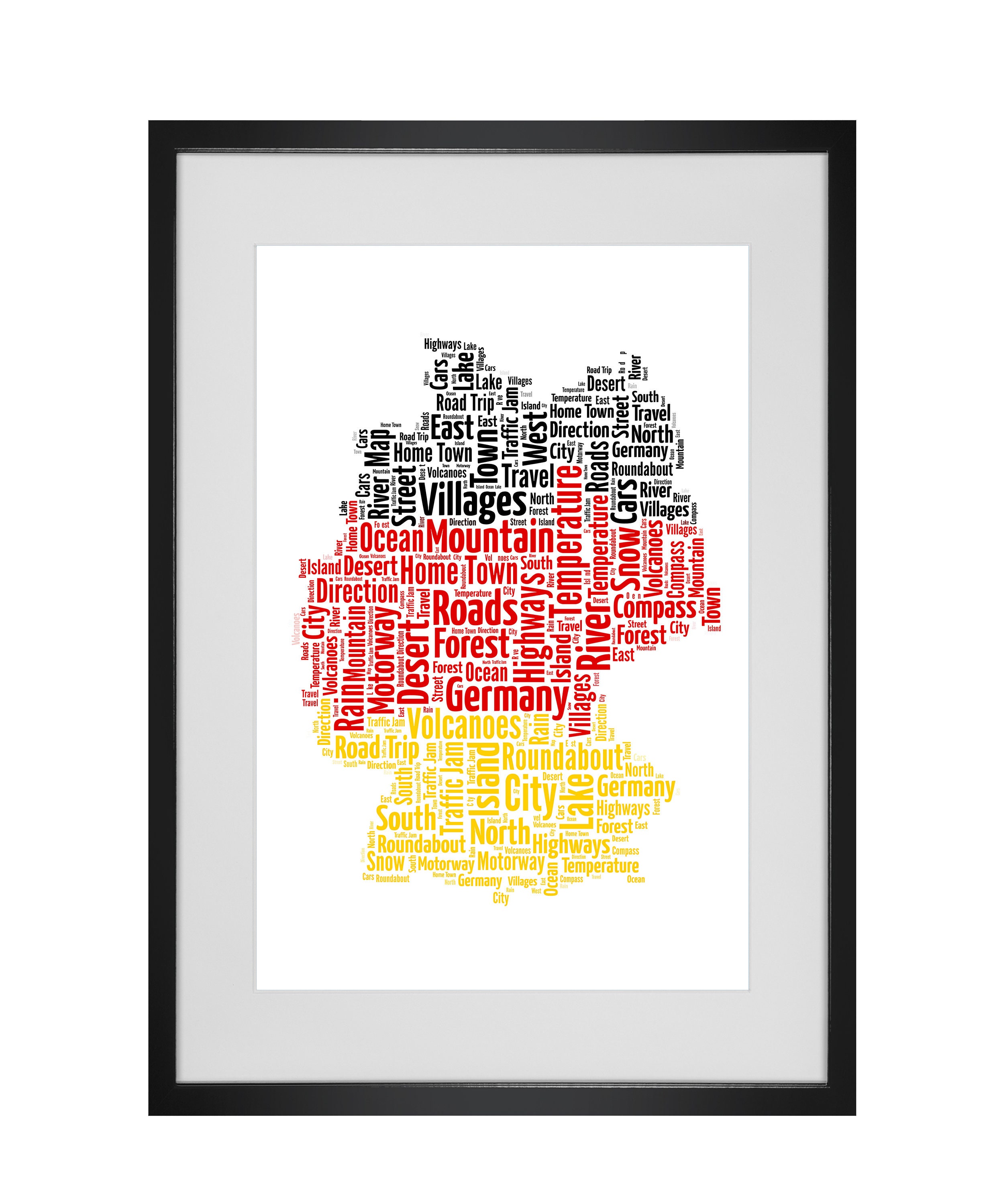 Word Map German Personalised Germany Map Word Art Print - Etsy UK