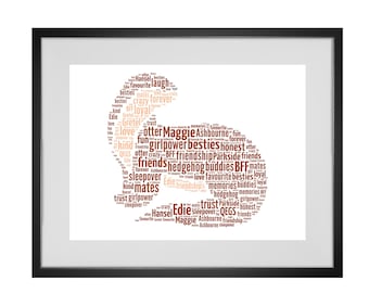 Personalised Otter Word Art Print