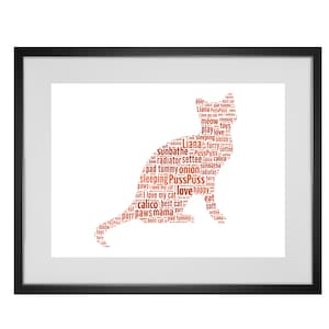 Gepersonaliseerde woordkunstdruk katten