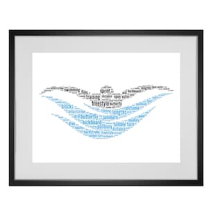 Personalised Swimming Swimmer Word Art Print
