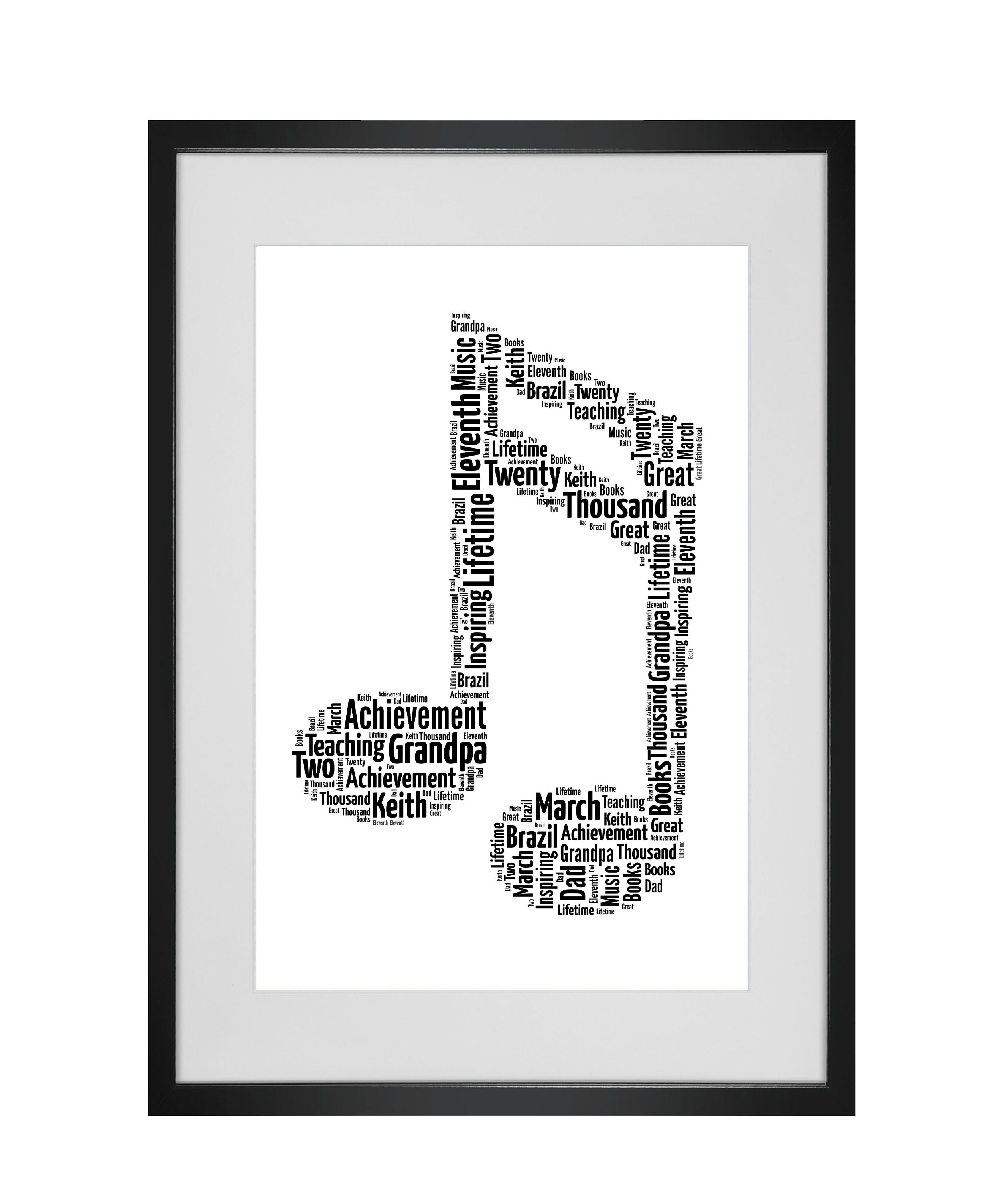 Personalised Music Note Word Art Print Etsy UK