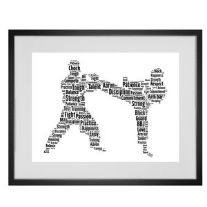 Impression artistique d&#39;arts martiaux personnalisés - Judo, Jiu-Jitsu, Karaté, Kung Fu, Taekwondo Impression artistique