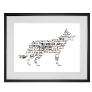 Personalised German Shepherd Alsatian Dog Word Art Print - Any breed of dog can be made