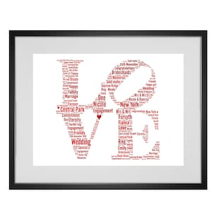 Personalised LOVE Word Art Print