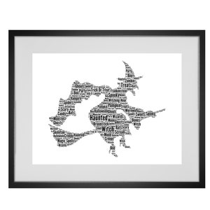 Personalised Witch Word Art Print