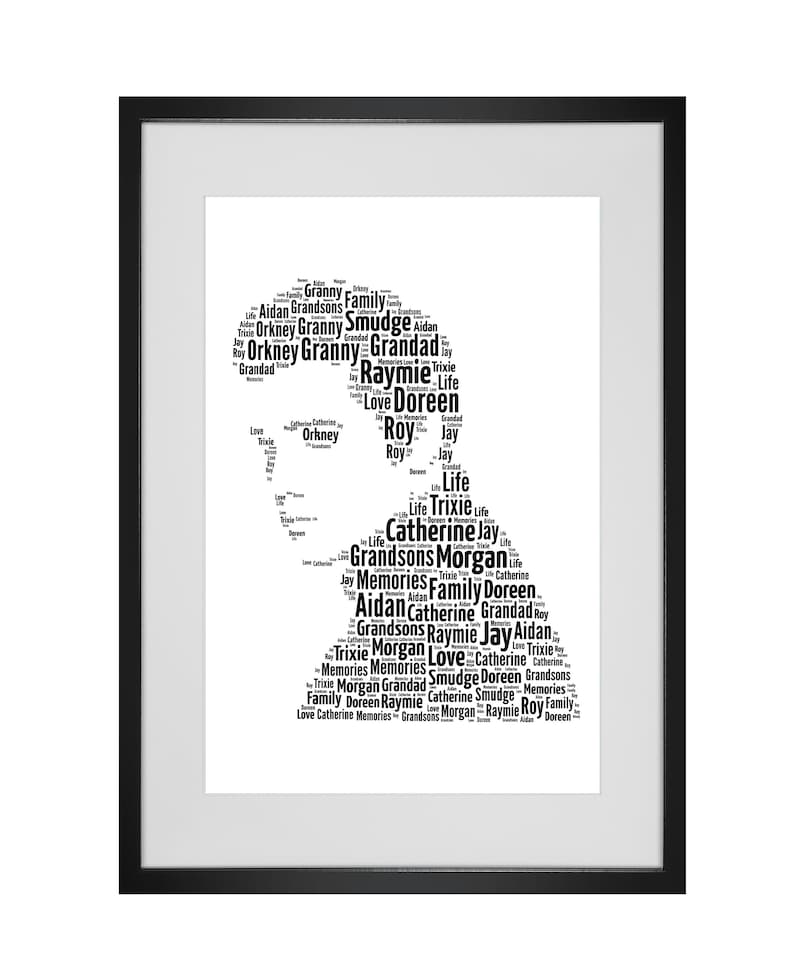 Personalised Elvis Word Art Print Etsy