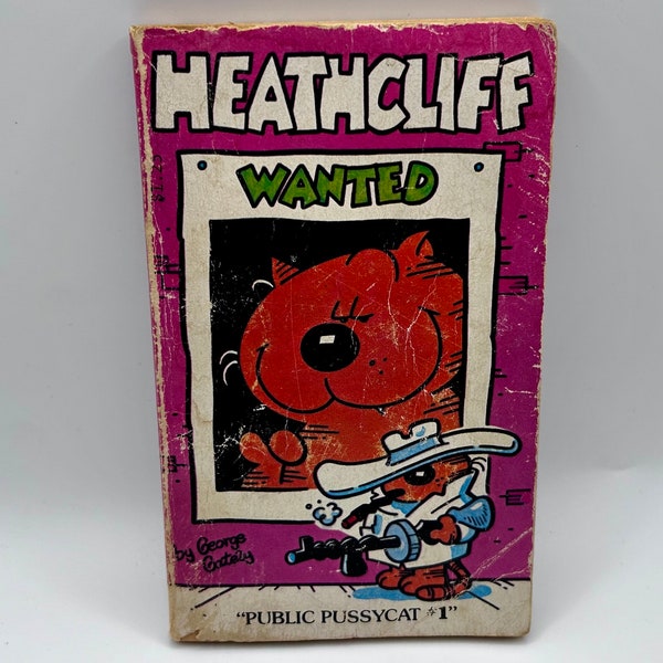 Heathcliff Wanted Public Pussycat Vintage 1980s George Gately Paperback Digest Comic Book