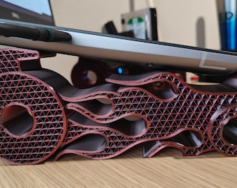 Stl-Dateien für den 3D-Druck eines eigenen Hotrod-Laptopständers.
