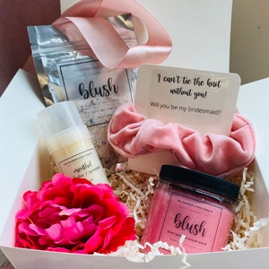 Bridesmaid Proposal Spa Gift Box, Handmade Spa Set