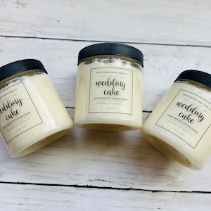 Wedding Sugar Scrub / 8 oz Natural Sugar Scrub / Exfoliating Scrub / Body Scrub / Sugar Body Scrub / Handmade Sugar Scrub / Multiple Scents