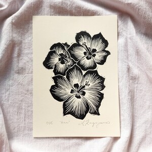 Hau Flower, 5x7 Prints Native Flower, Hibiscus, Original