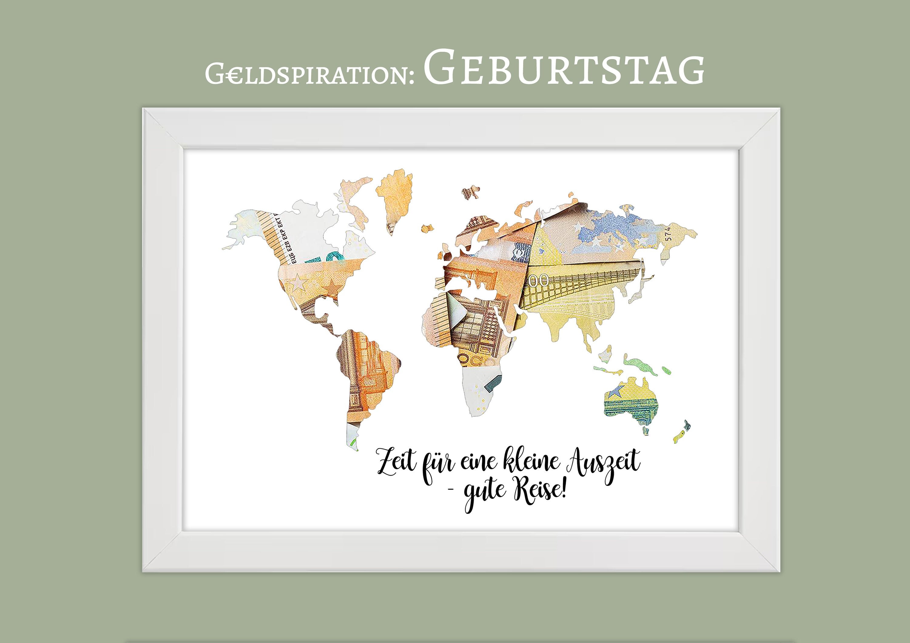 Sass & Belle Koffer Weltkarte Vintage Pappkoffer Urlaub Reise Gutschein Geschenk 