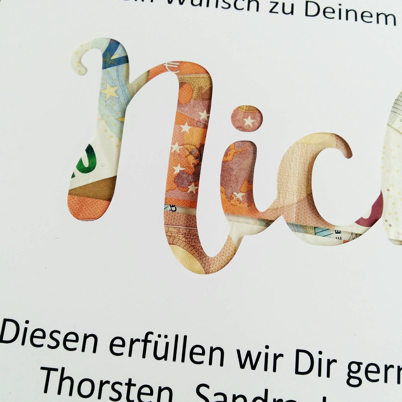 GEBURTSTAG Geldgeschenk personalisiert NICHTS Geldverpackung Etsy