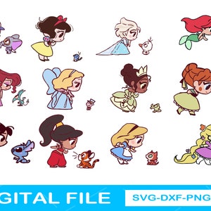 Download Сute Bundle Svg Anime Chibi Princess Princess Chibi Svg | Etsy