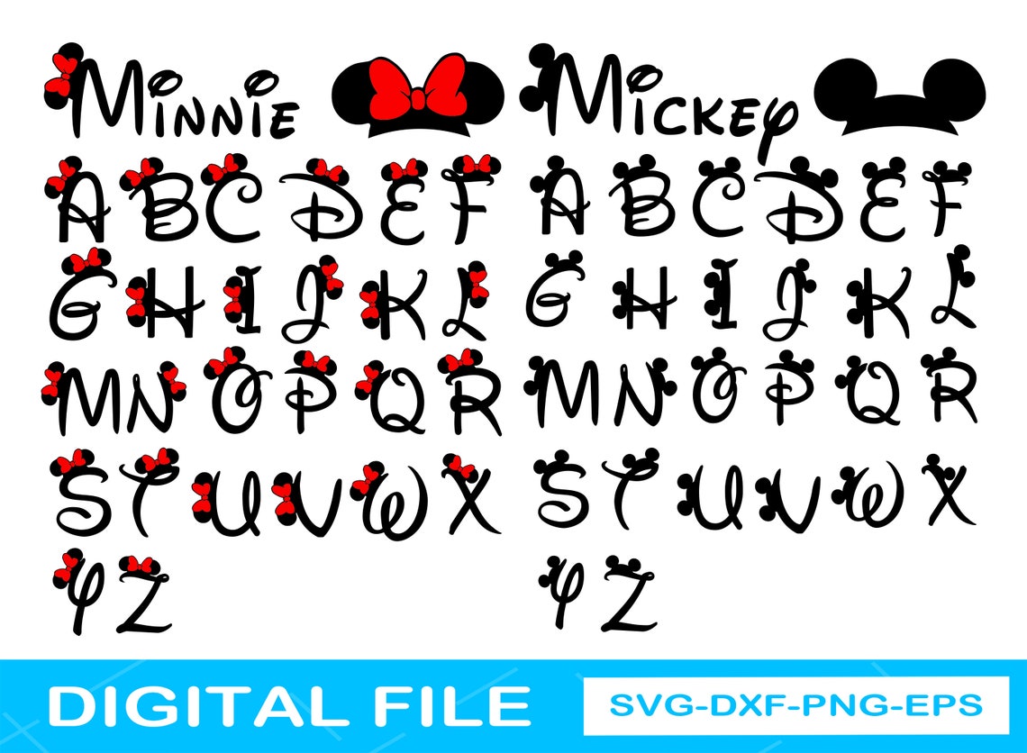 Disney Font SVG Disney Alphabet SVG