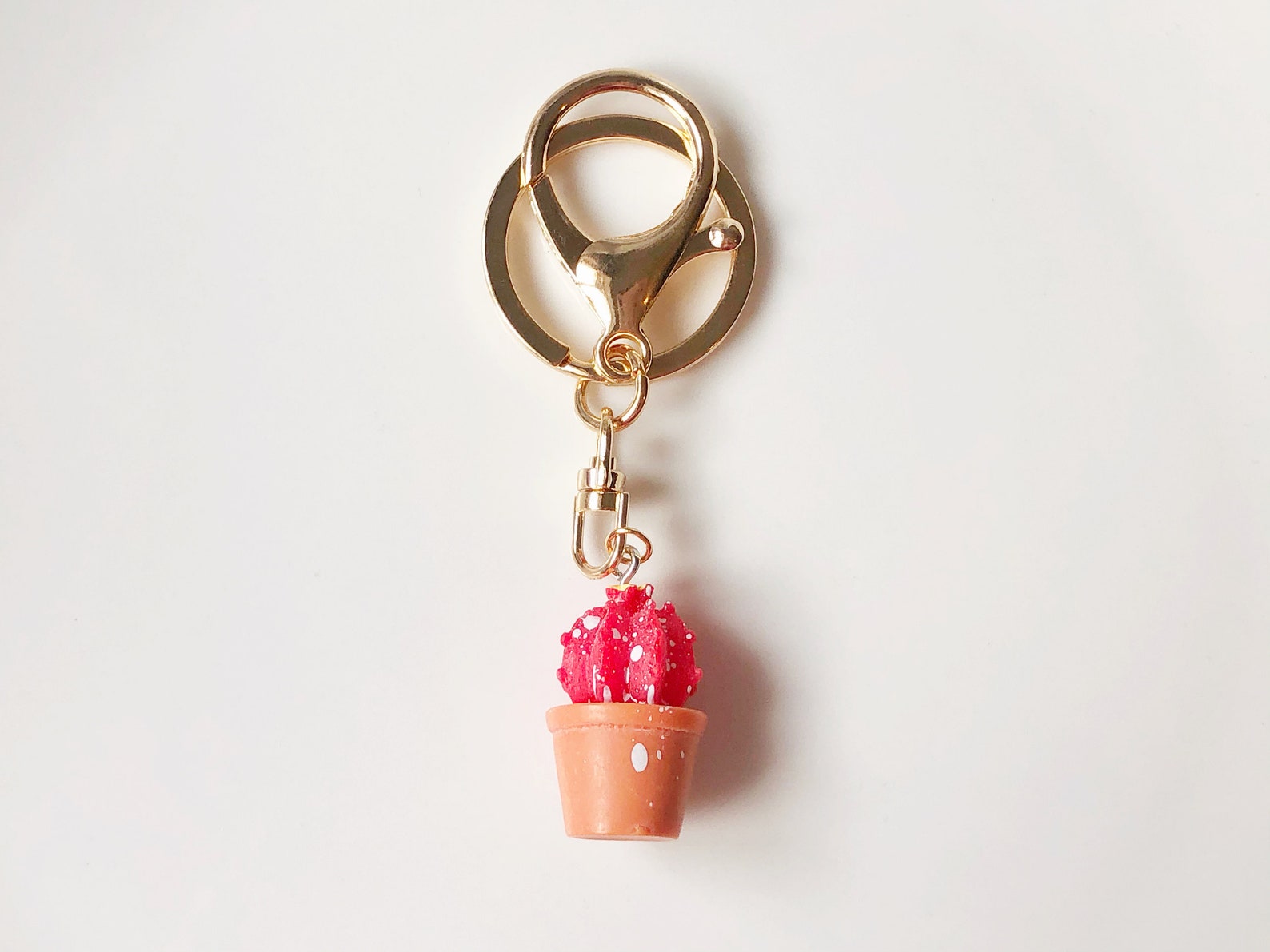 Cactus Keychains novelty keychains Cute Red keyrings Etsy