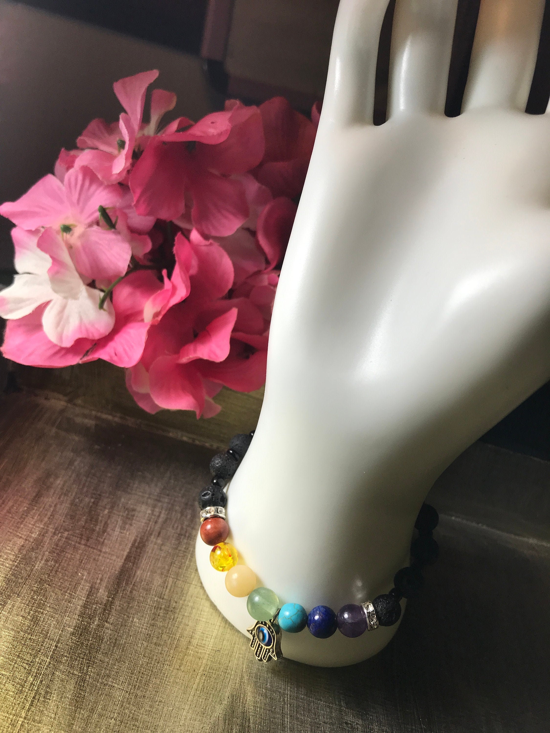 Chakra balancing evil eye bracelet Etsy