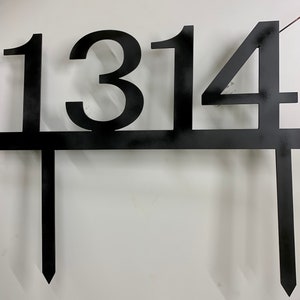 Metal Address Number Yard Sign