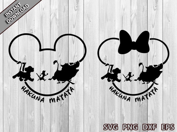 Download Mickey And Minnie Animal Kingdom Svg Hakuna Matata Disney Etsy