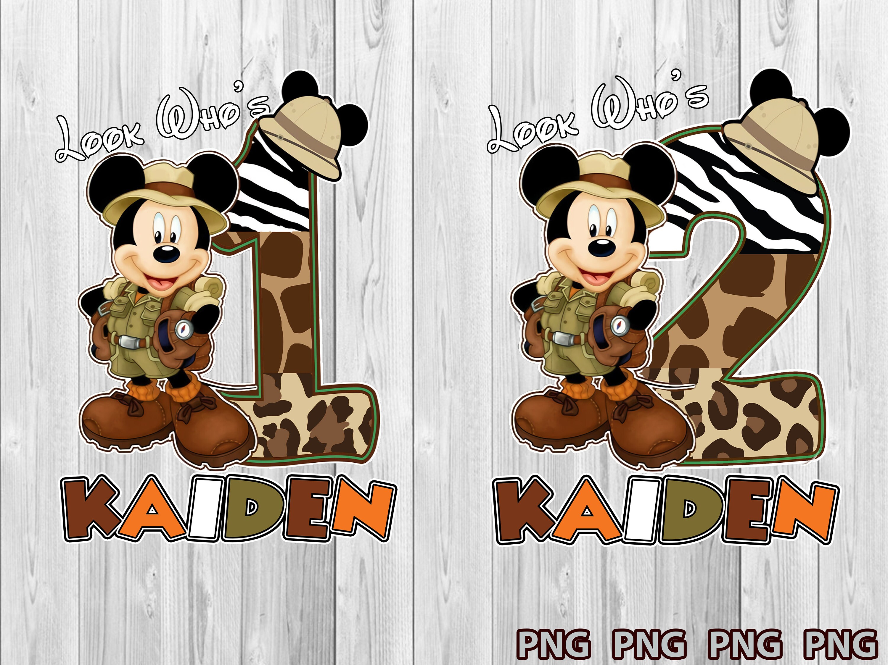 Mickey and Minnie Animal Kingdom Theme Png Disney World Png | Etsy