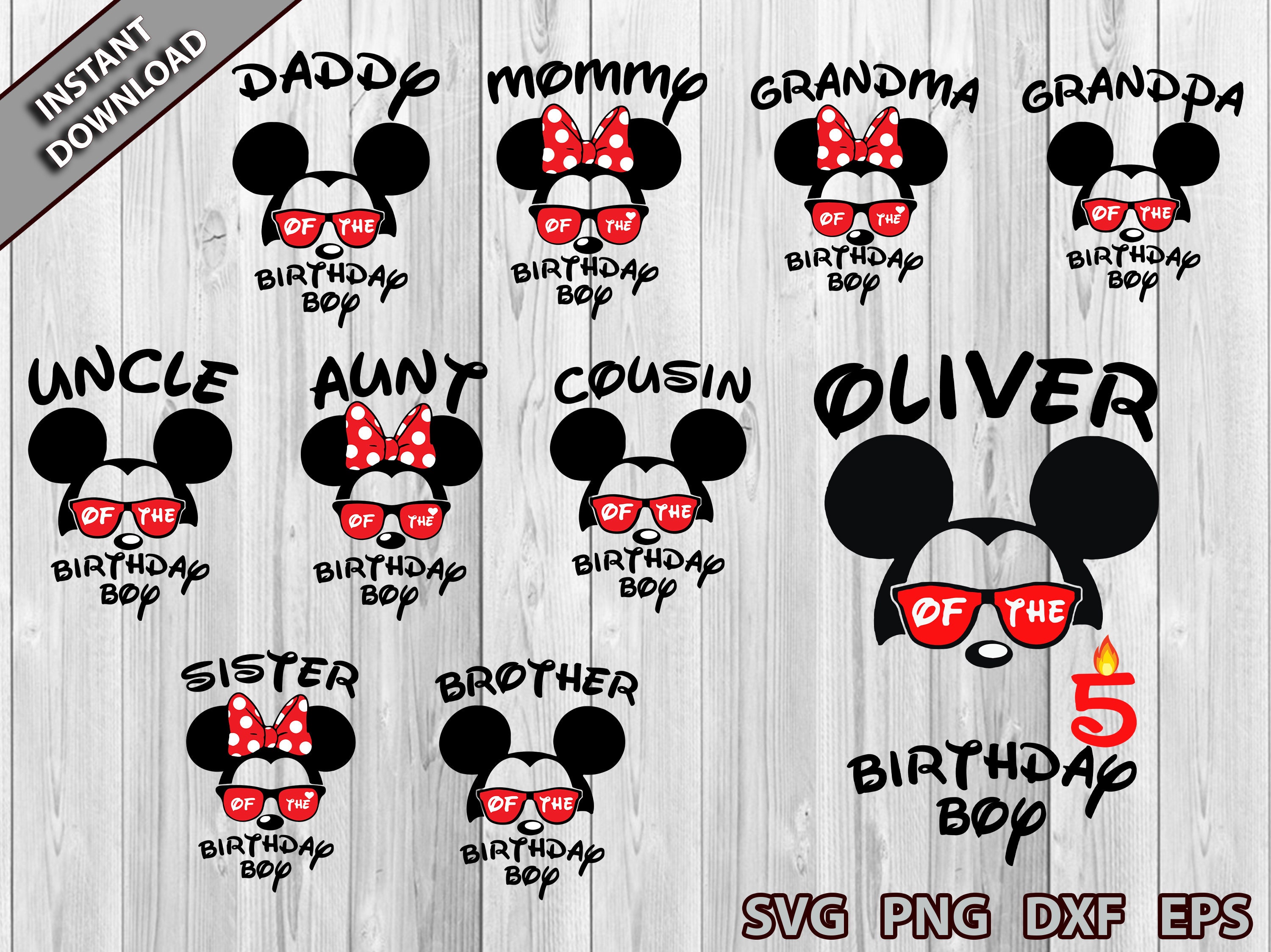 Download Mickey Mouse Mom Dad Of The Birthday Boy Svg Birthday Boy Etsy