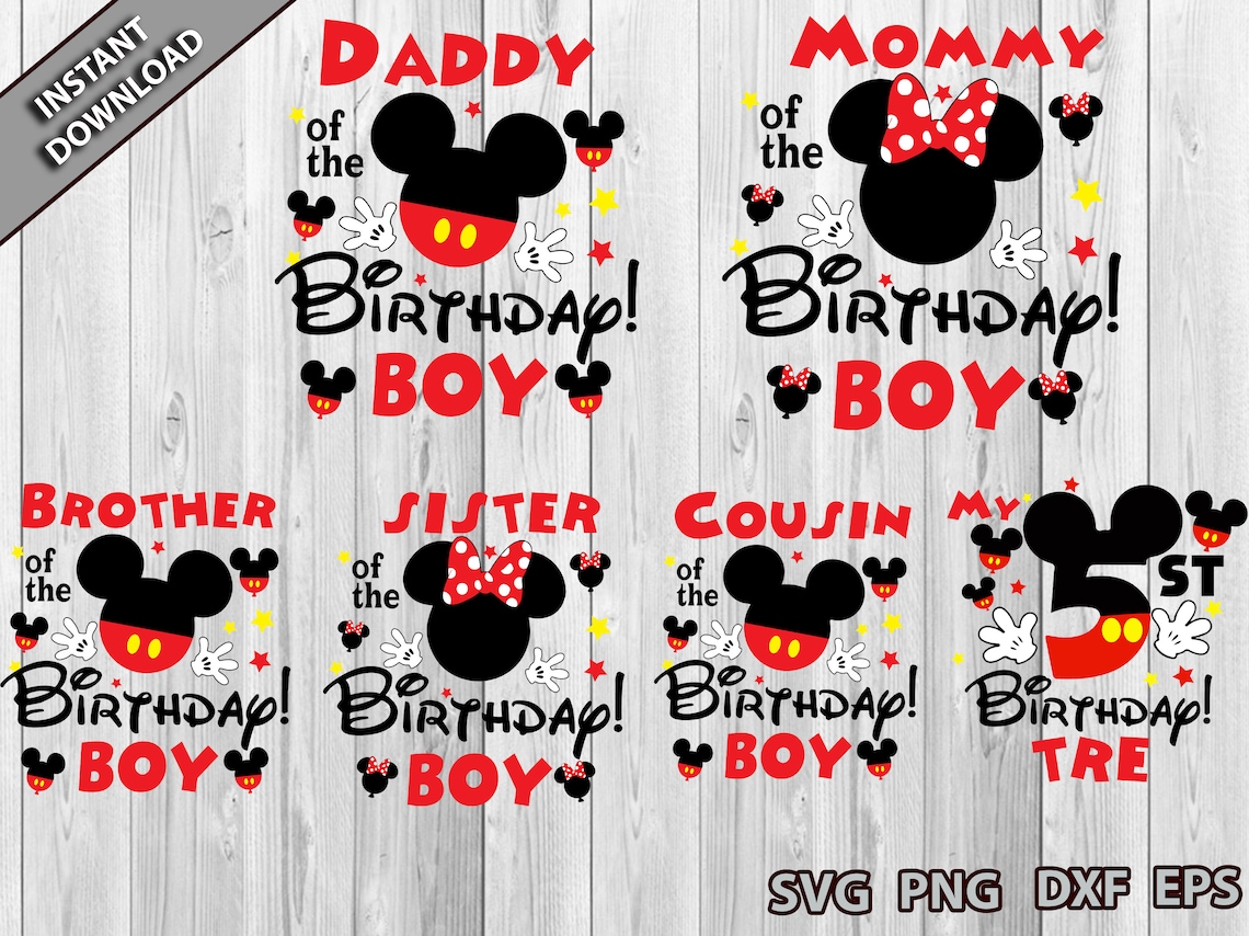 Download Mickey CumpleaƱos Svg Mickey Birthday Boy Svg Fiesta de | Etsy