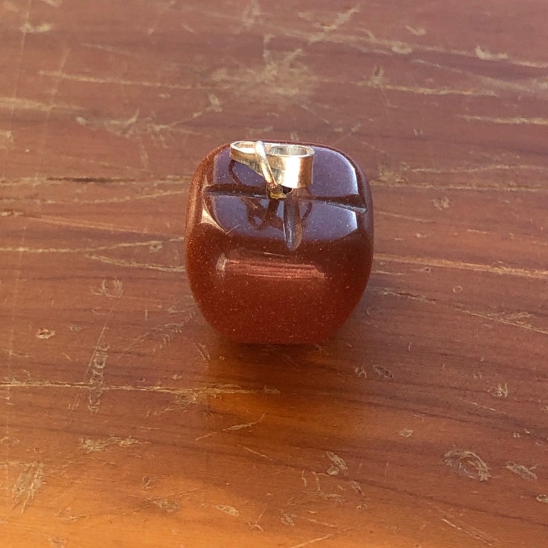 Goldstone Apple Pendant