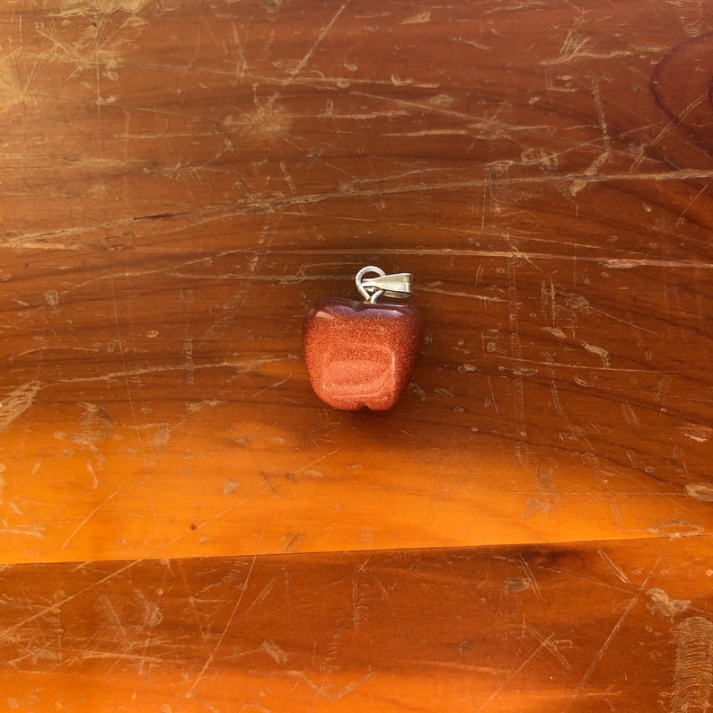 Goldstone Apple Pendant