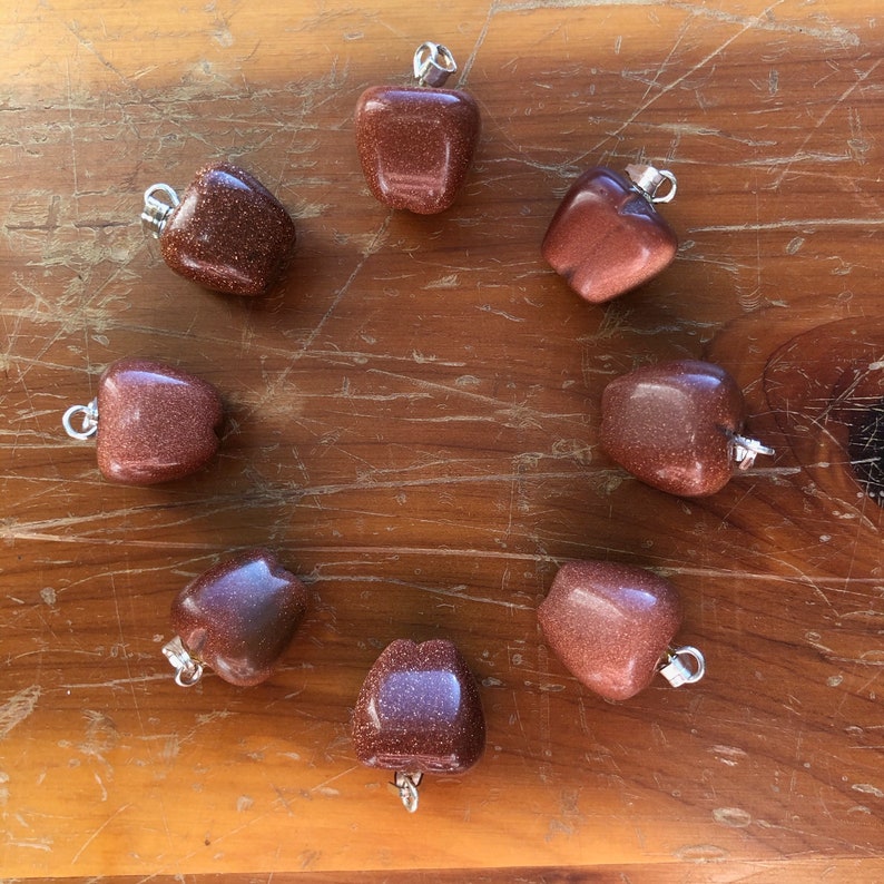 Goldstone Apple Pendant