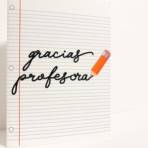 Gracias Profesora! - Blanko Grußkarten - Spanische Karten - Tarjetas para profesoras - tarjetas en español - Lehrer Anerkennungskarten