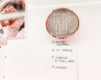 To Do list Wooden Magnet - Kitchen magnets - Office - Classroom - kitchen home decor - fridge magnet - gifts for friends - wooden slice