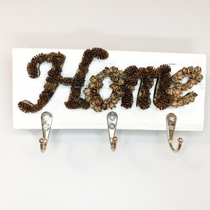 Gancho de llave de madera blanca decoración de pared | Etsy