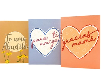 Spanish Cards Bundle - Pack of Cards - Blank Greeting Cards - Tarjetas en Espanol - Paquete de tarjetas - Paquete de cartas