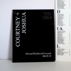 Custom Wedding Welcome Acrylic Sign Black and White Signage | Classic | Modern | Simple Signage