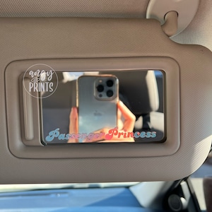 Passenger Princess Car Mirror Decal | Cute Decals | Car Accessories | Car Decal Stickers