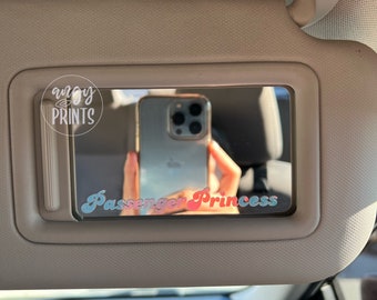 Calcomanía del espejo del automóvil Passenger Princess / Calcomanías lindas / Accesorios para automóviles / Pegatinas de calcomanías para automóviles