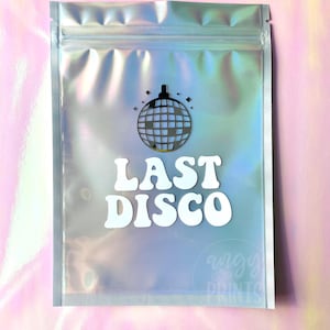 Last Disco Groovy Theme Clear Holographic Party Kit Bag Bachelorette Party Essentials