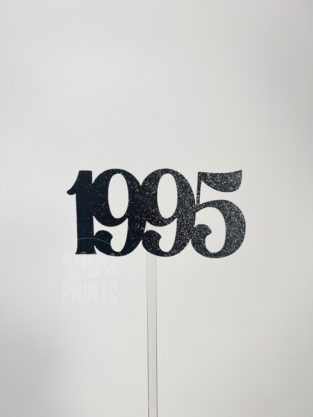 1995 Black Glitter Year Birthday Cake Topper | Customizable Year | Age ...