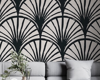 Art Deco Fan Wallpaper: Peel and Stick Wall Mural