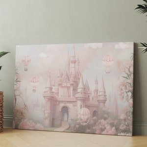 Princess Castle Canvas Print, Nursery Wall Art, Girls Wall Decor - Etsy
