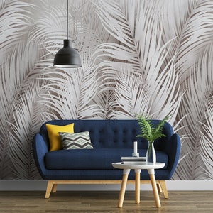 Feathers Wallpaper Art Deco Wall Mural Self-adhesive or Traditional Wallpaper