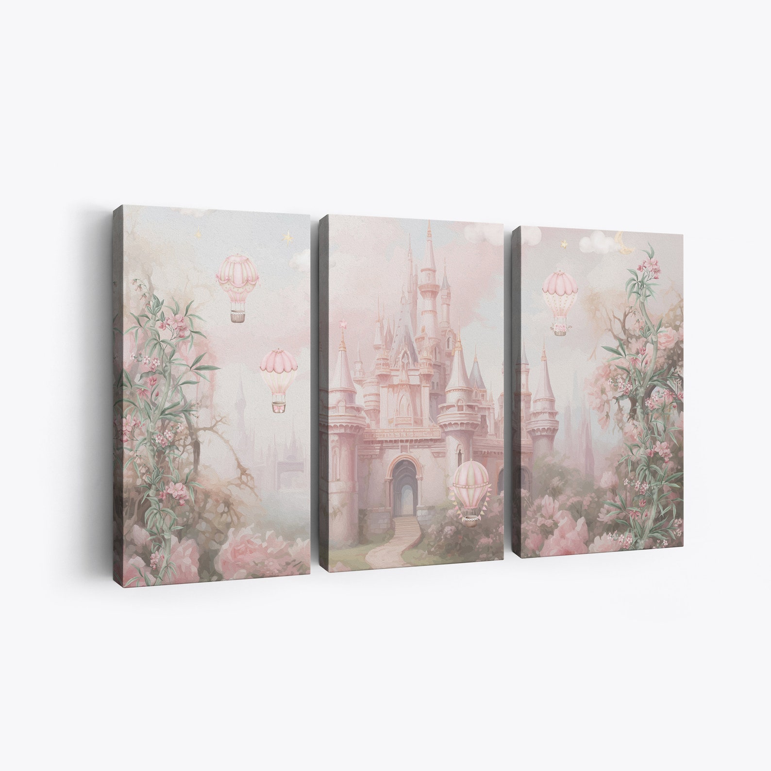 Princess Castle Canvas Print, Nursery Wall Art, Girls Wall Decor - Etsy