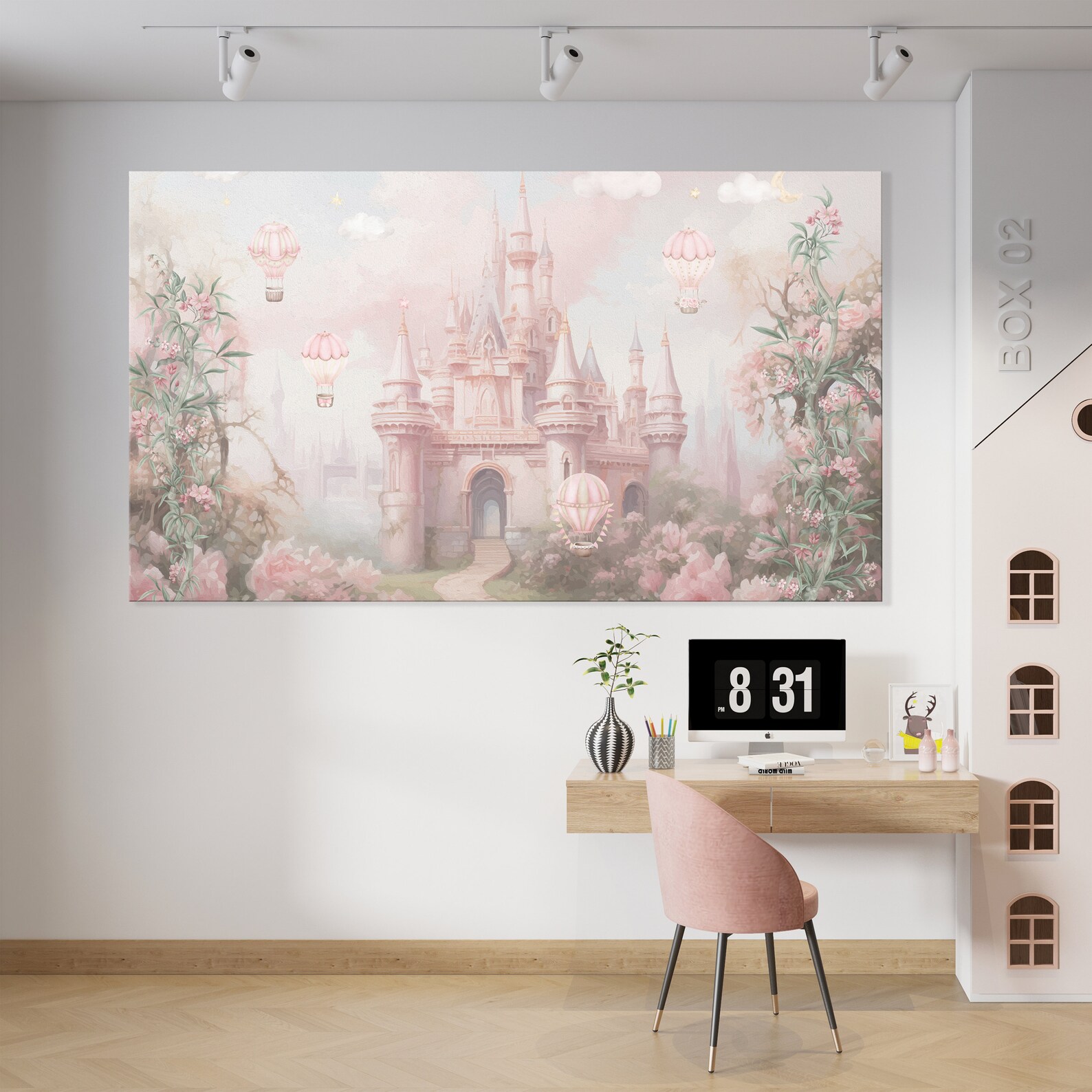 Princess Castle Canvas Print, Nursery Wall Art, Girls Wall Decor - Etsy