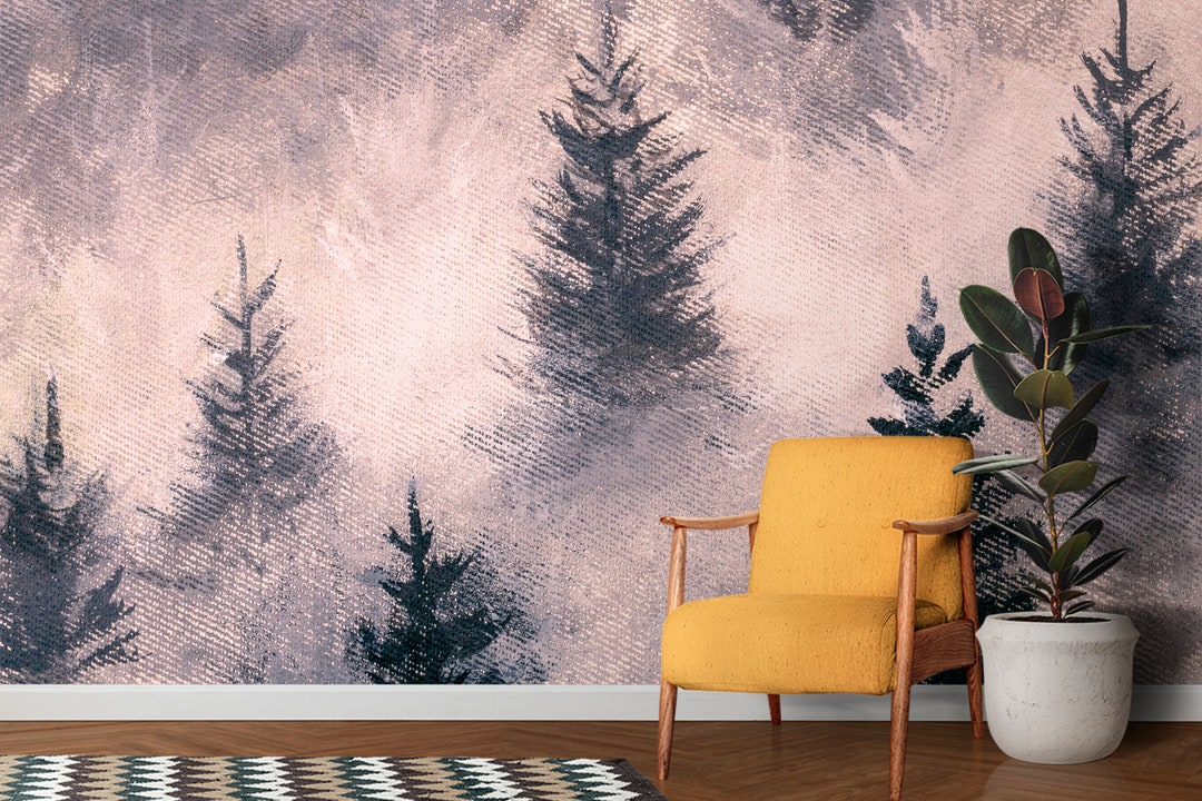 Forest Wallpaper Nature Wall Mural Peel and Stick Self Adhesive Forest ...