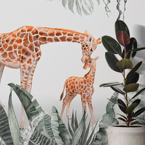 Safari Wallpaper Nursery Wall Mural Kids Room Animals Wallpaper Forest Animals Kids Wall decor Custum Size Wallpaper