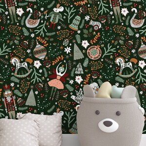 removable wallpaper peel and stick fairy woodland mushroom wallpaper vintage