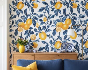 Lemon Wallpaper Peel and Stick or classic