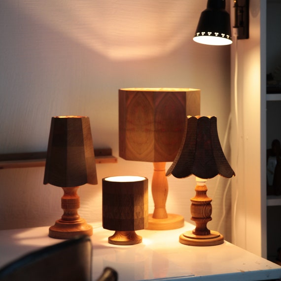Large Swedish Träsljöd Wood Table Lamp Leif Wikner Persåsen Hong Kong Wood Table Lamp Leif Wikner, Used Wood Table Lamp