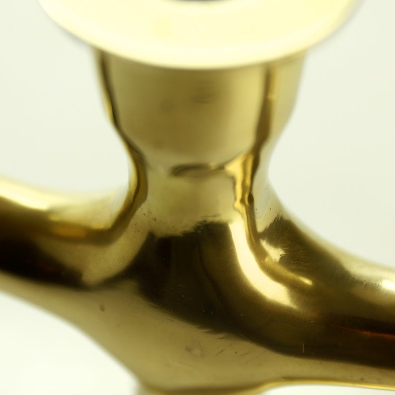 Swedish brass candle holder. 1960's Etsy